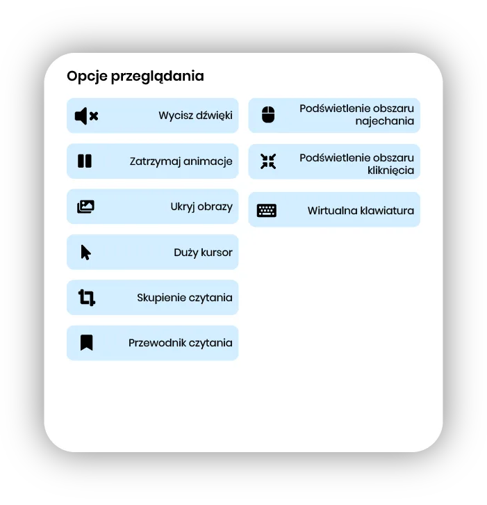 Opcje Przeglądania — materiały projektu